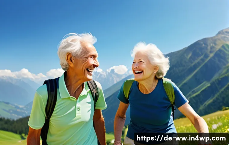 장수 연구에 대한 대중의 인식 변화 - **Prompt 1: Vibrant Seniority in a European Landscape**
A group of diverse, elderly individuals,...